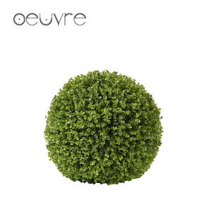 oeuvre仿真绿植草球尤加利球塑料过胶绿色出口质感大号组合花艺