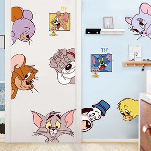 猫和老鼠3d立体墙贴画卧室儿童房间布置创意客厅墙面装饰自粘贴纸