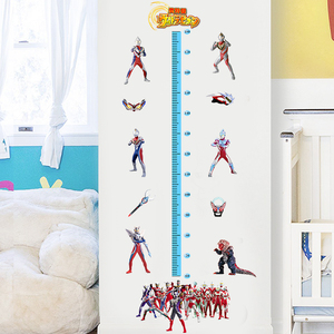 超人贴纸卡通儿童身高贴宝宝量身高测量仪男孩房间装饰布置