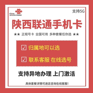 陕西号码西安铜川宝鸡咸阳渭南手机号码电话卡流量上网通话大王卡