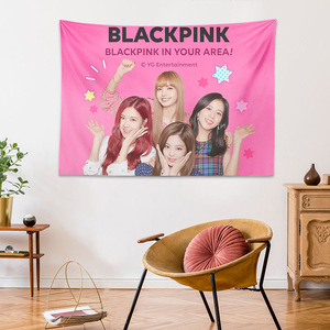来图定制韩国BLACKPINK周边LISA写真装饰海报背景布挂布墙布挂毯
