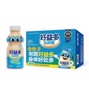 好益多乳酸菌原味酸牛奶饮品含乳饮料72小时发酵乳340ml*8瓶整箱