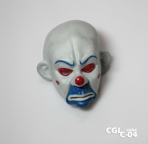 【玩具狂】CGL 1/6 银行劫匪版 小丑丑爷面具 头雕可戴DIY 现货