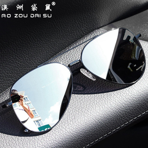 澳洲袋鼠新款玻璃墨镜开车专用眼镜男士偏光太阳镜男潮司机镜
