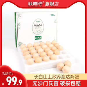桂青源长白山土鸡蛋30枚无菌蛋无沙门氏菌农家散养溜达笨鸡蛋礼盒