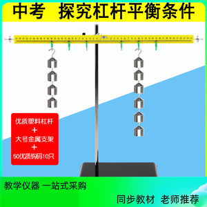 塑料杠杆及铁支架50g钩码 探究杠杆平衡条件物理力学中考实验器材