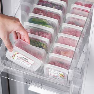 冰箱冻肉盒冷冻收纳盒密封保鲜盒厨房米饭分格葱姜蒜分装备菜盒子