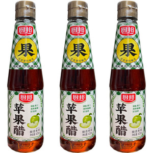 【开胃苹果醋】厨邦苹果醋420ml*3 凉拌原料酿造食醋调配果汁饮用