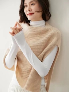 羊绒披肩女冬季新款加厚保暖韩版百搭针织搭肩学生时尚外套