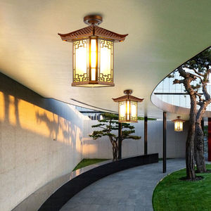 新款蒂伦克诗太阳能户外吊灯超亮室外庭院灯防水花园阳台吊链灯照
