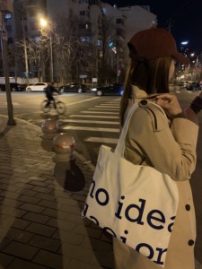 Lucky Sweet 韩国ins小众设计少女心帆布单肩包大容量格子购物袋