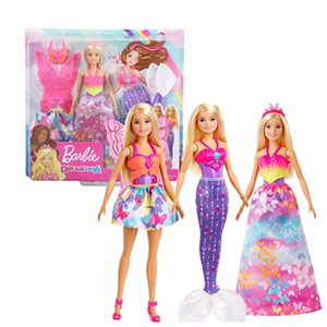 新芭比娃娃公主换装组合美人鱼蝴蝶仙子套装女孩过家家玩具GJK40