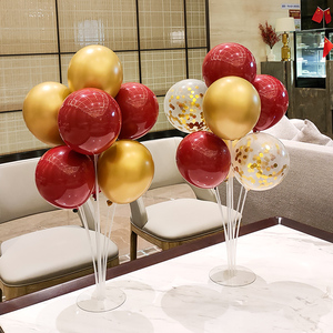 开业气氛布置桌面装饰气球立柱周年店庆活动商场门店桌飘乔迁地飘