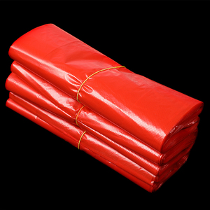 35*55塑料袋红色透明手提式背心袋加厚超市购物袋外卖打包袋包邮