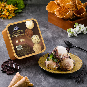 玛琪摩尔新西兰原装进口鲜奶冰淇淋超大桶甜筒香草冰激凌黑巧雪糕