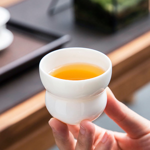 羊脂玉陶瓷茶杯创意葫芦主人杯白瓷功夫茶具家用品茗杯闻香杯单杯