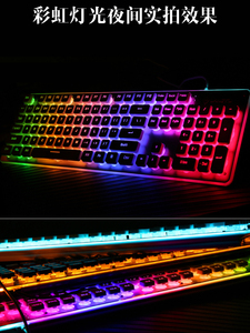雷蛇狼途键盘有线游戏机械手感电竞台式电脑笔记本外接巧克力女生