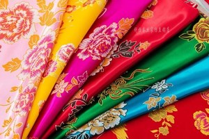 被面绸缎软缎老式缎子丝绸布料结婚红色龙凤喜被被子布床品用优质