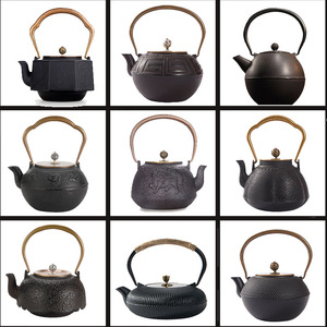 新中式茶壶摆件铸铁壶中国风家用烧水软装修样板间售楼处复古茶具