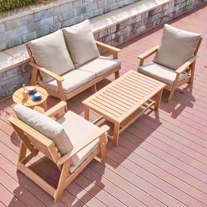 户外防水防晒防腐木制椅子室外花园露天休闲组合北欧庭院塑木沙发