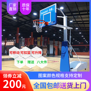 移动篮球架手摇升降儿童青少年训练投篮球框室内家用户外弹性灌篮