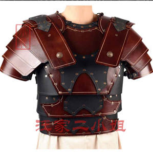 中世纪维京时期欧洲古代铠甲皮甲肩甲胸甲cosplay武士骑士道具