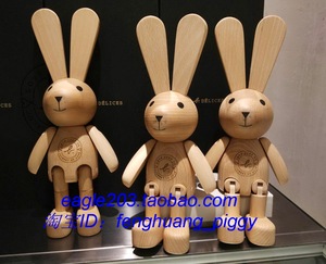 香港代购 法国agnes b Delices限量版可爱木质兔子公仔圣诞节礼物