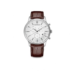 歌贝纳Claude Bernard 01002 3 AIN真皮计时码商务男士手表腕表