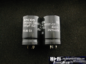 【有货】150uF/400V EPCOS 低漏电流LL 高压电解电容   35x25φ