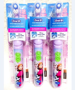 海淘现货美国欧乐oral B迪士尼冰雪奇缘儿童电动牙刷牙膏公主派对