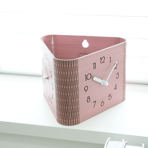 EMITDOOG现代简约双面挂钟客厅卧室家用钟表摆钟北欧美式创意座钟