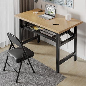 可折叠台式电脑桌单人小型简易款中学生书桌写字学习桌家用办公桌