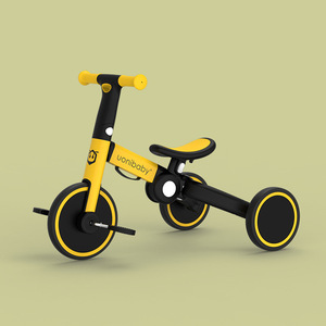 宝宝推车1一3岁儿童脚踏三轮车遛娃手推自行车3岁折叠平衡滑步车