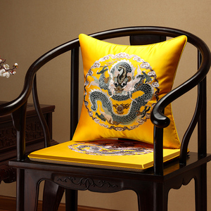 中式椅垫红木沙发椅子坐垫中国风古典刺绣龙实木圈椅太师椅茶椅垫