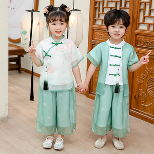 男童汉服夏季新款中国风幼儿园古装演出服六一女童国学服儿童唐装