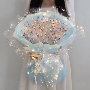 手工编织制作零食花束diy材料包创意大白兔奶糖花送女友闺蜜礼物