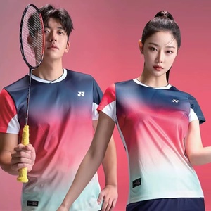 24夏新品韩国尤尼克斯羽毛球气排球服男女款速干短袖套装队服定制