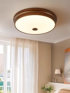 美式复古吸顶灯主卧室房间灯阳台入户玄关灯创意圆形欧式LED灯具
