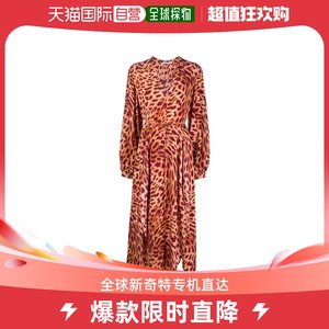 香港直邮潮奢 Stella Mccartney 女士豹纹系腰带连衣裙