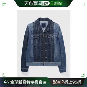 香港直邮潮奢 Lanvin 朗雯 男士 LAVIN 2 TONE 拼布牛仔布夹克