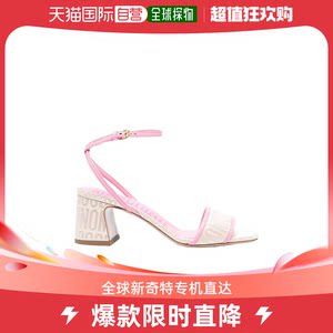 香港直邮潮奢 Moschino 莫斯奇诺 女士徽标高跟凉鞋