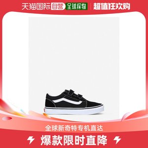 香港直邮潮奢 Vans 男童Old Skool V 低帮帆布绒面革运动鞋 9-10