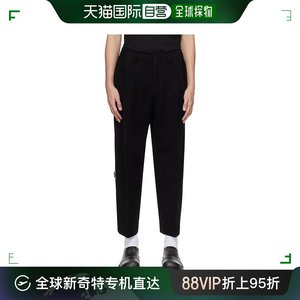 香港直邮潮奢 ADER Error 男士 黑色未收边长裤 BMADFWSA0202