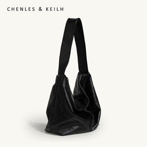 CHENLES＆KEILH橙棵高级感大容量托特包包软皮休闲单肩斜挎包女包