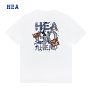 【HEA】国潮醒狮个性图案T恤男女同款舒适休闲宽松百搭短袖夏季