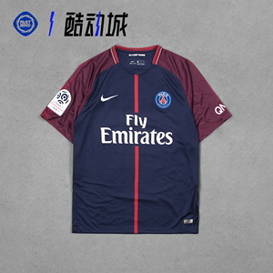 Nike/耐克男士运动巴黎圣日尔曼内马尔10号球衣短袖T恤AR6299-430