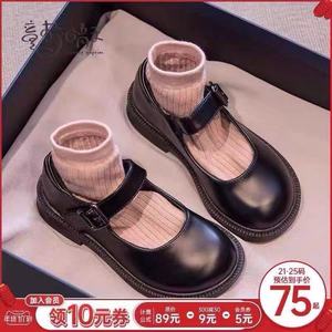 女童鞋公主鞋2024年秋季新款黑色小皮鞋儿童软底学生演出单鞋百搭