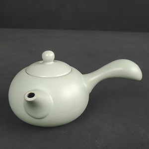 汝窑日式侧把茶壶家用单个功夫茶具泡茶壶过滤泡茶器开片单壶陶瓷