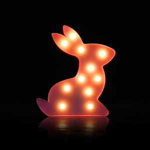 发光灯牌兔子白云星星动物造型周岁生日装饰灯场景布置灯饰