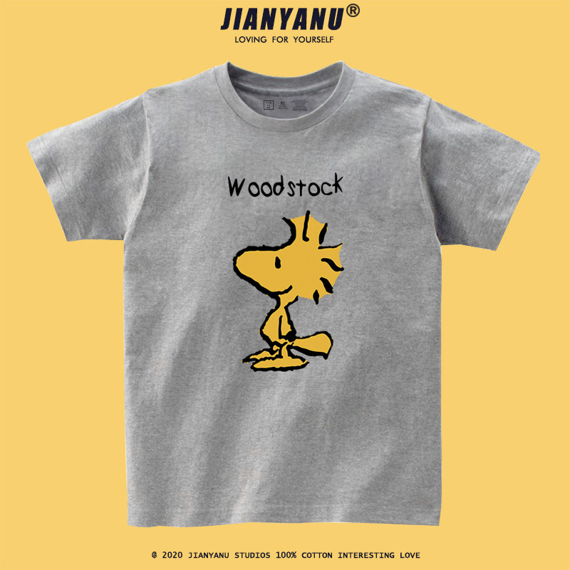 糊涂塌客联名史努比t恤短袖卡通潮牌女情侣装韩版宽松港味少女